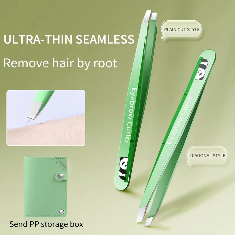 CMGF 1/4pcs High Precision Eyebrow Tweezers Set Stainless Steel Beard Eyebrow Eyelash Clipper Slant Plucking Pliers Tools