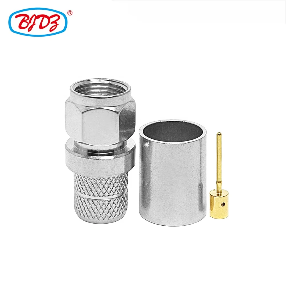 Заводская поставка латунный материал F штекер обжимной разъем для LMR-400 LMR400 RG8 RG213 RG214 RF коаксиальный соединитель в наличии