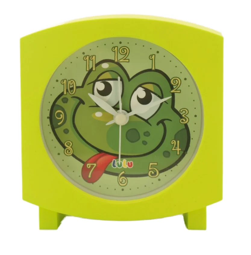 frog printed  Cute Learning Time kids Alarm Clocks Battery Powered Small Alarm Clocks Kids Alarm Clock