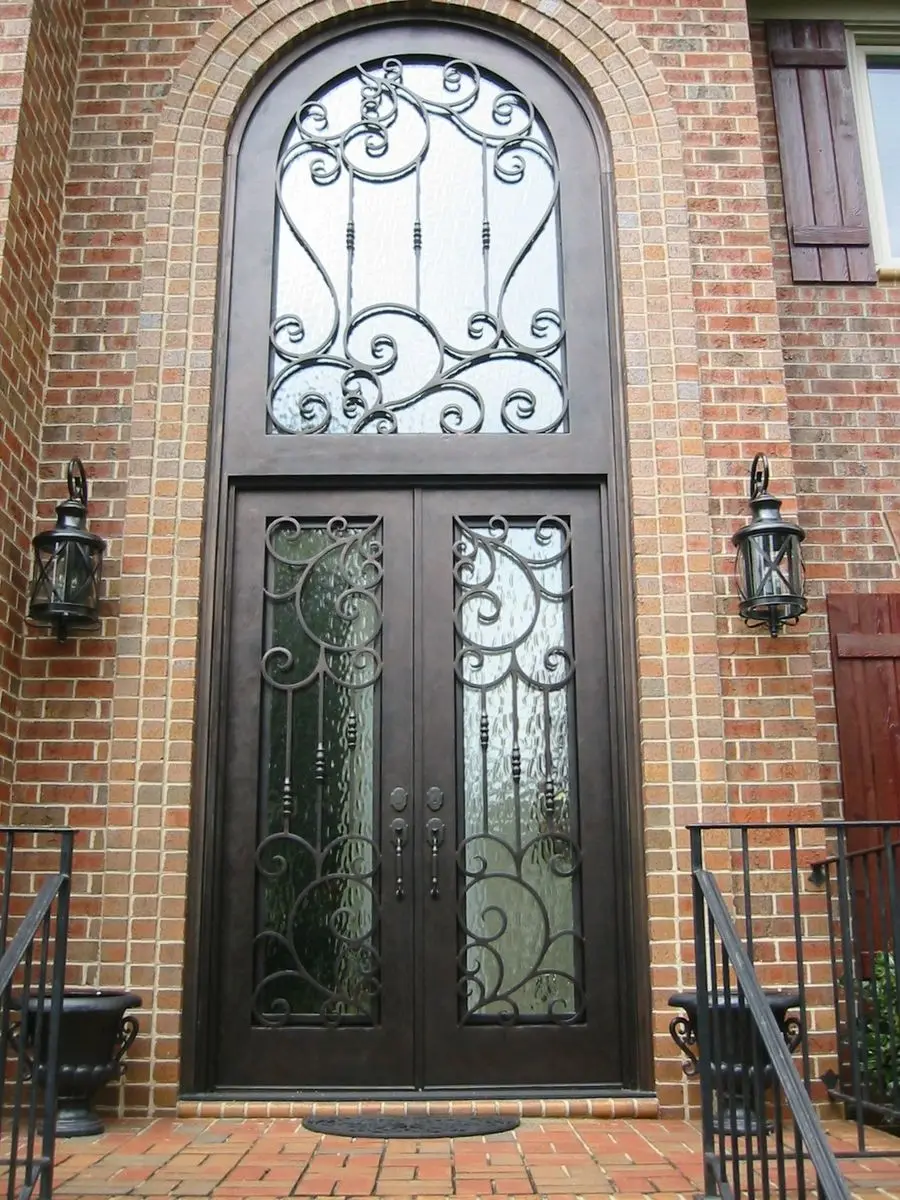 Factory Wholesale  Iron Door Front Door Iron Wrought Prices  Iron Door