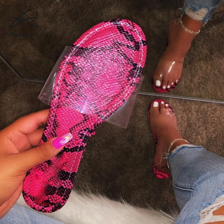 Сандалии RTS женские на плоской подошве, модные прозрачные желейные тапочки, лето