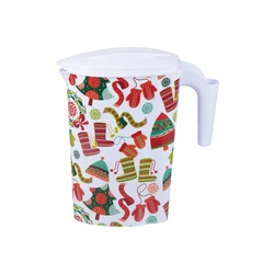Wholesale Custom Logo Houseware Plastic Pitcher Drinkware Cold Water Jug With Lid and Handle