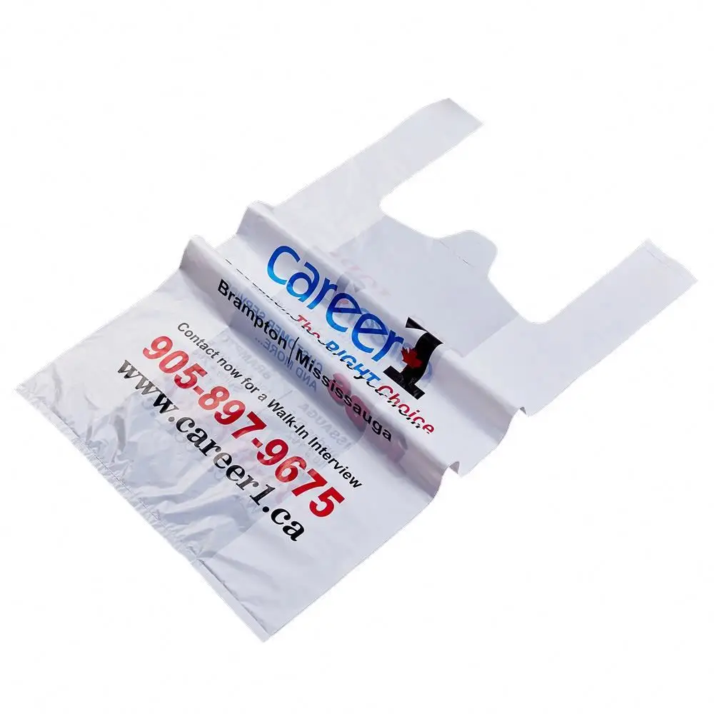 New products biodegradable T-shirt packaging plastic bag for shopping Work Home Packing Products