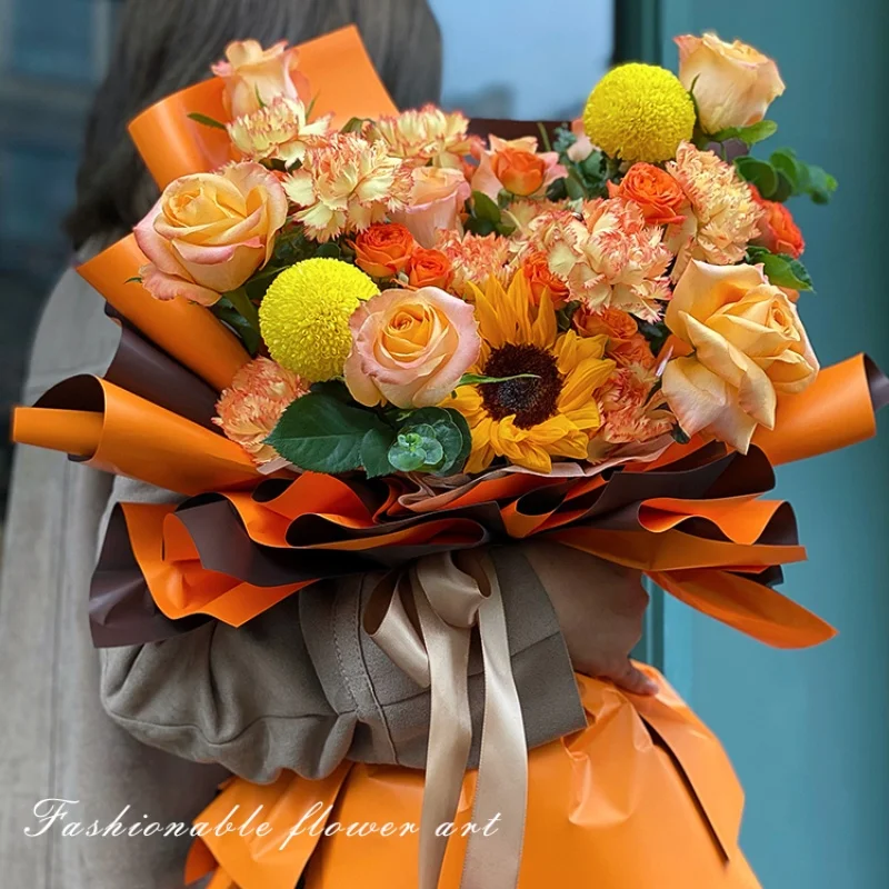 floral bouquet wrapping paper for flower multicolor paper waterproof flower wrapping paper wholesale business supply