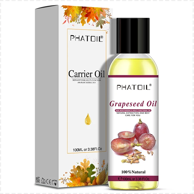 Cold Pressed Bulk 100% Pure Organic Natural Grapeseed Grape Seed Essential Oil