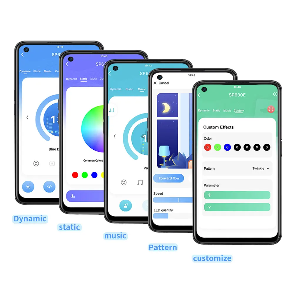 CCT RGB RGBW RGBCCT светодиодный диммер контроллер WS2811 WS2812B WS2815 Светодиодная лента SP630E RGBIC SPI