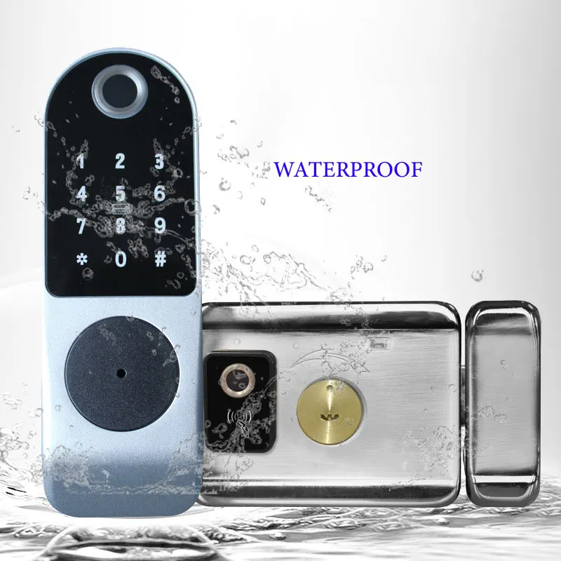 Tuya Ttlock App Double Sided Fingerprint Smart App Control Rim  Gate Door Lock