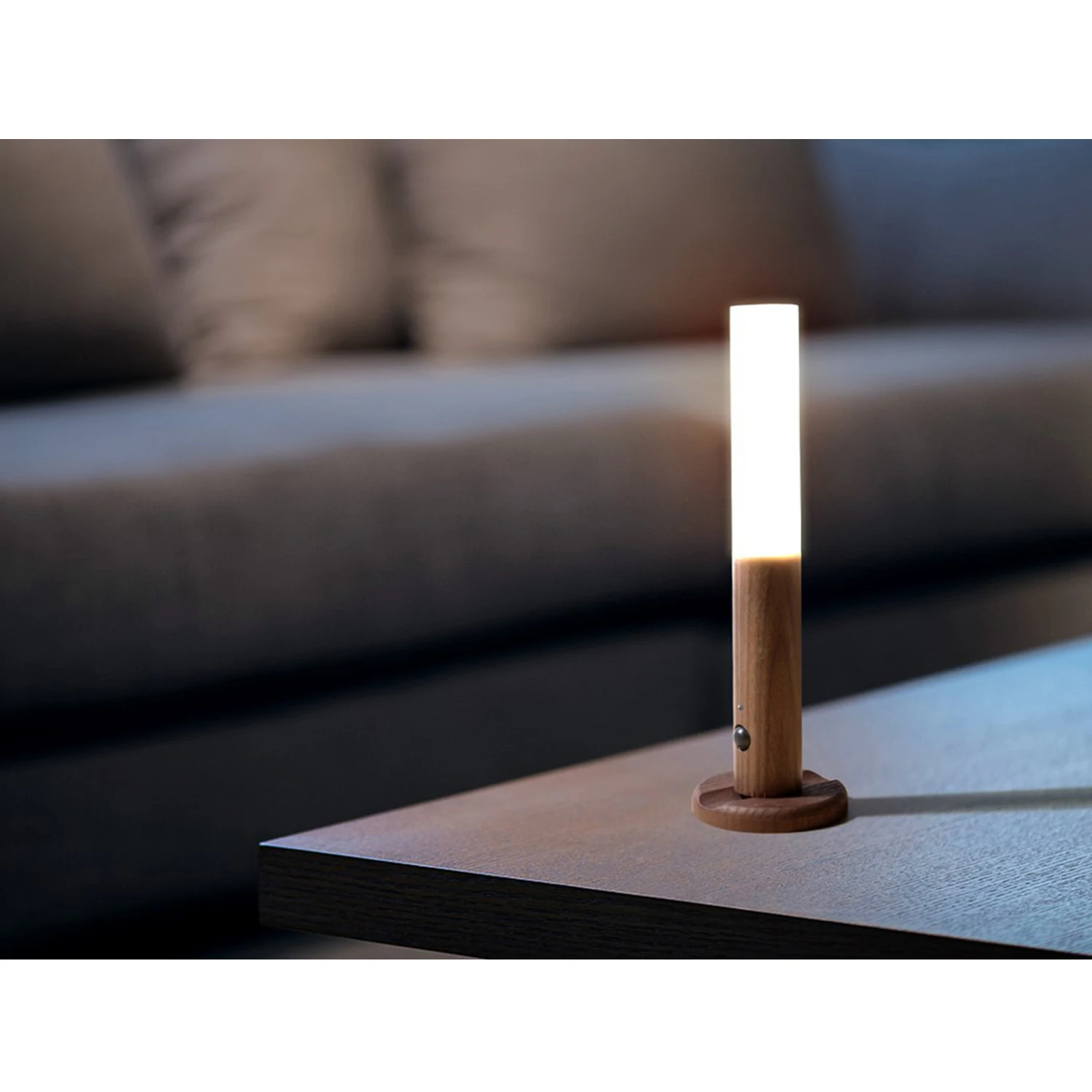 2024 New Arrival Amazon Best Seller Shopify Trending Product Solid Wood Rechargeable Motion Sensor LED Decor Night Lamp