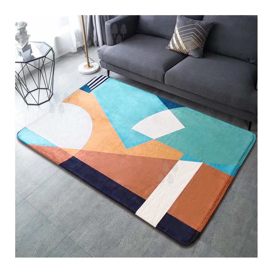 Nordic Style Living Room Simple Carpet Graceful Flannel Velvet Rug
