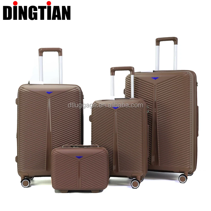 wholesale products Custom Maletas De Viaje Hard Shell PP Travel  Trolley  Luggage Travel Suitcase Sets of 4 make up bag