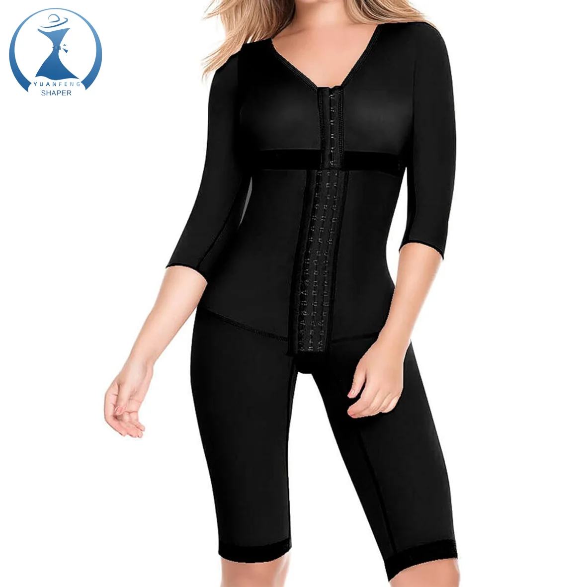 YUANFENG FULL BODY SUPPORT ARM COMPRESSION WITH BUILT IN BRA HALF SLEEVE MID LEG BODYSUIT Accept Small Quantity SHAPEWEAR