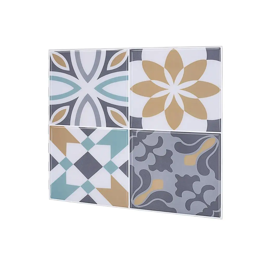 Easy DIY decoration vinyl mosaic peel and stick moroccan style tile backsplash for indoor deco
