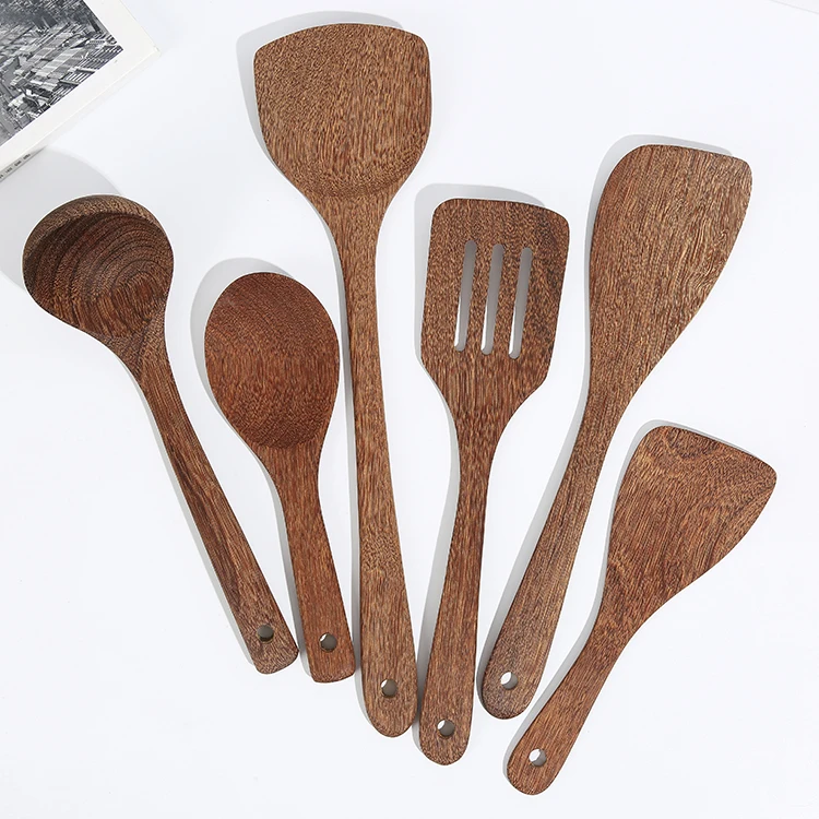 high quality heat resistant Kitchen Long flat Utensil Cook Wooden Spatula