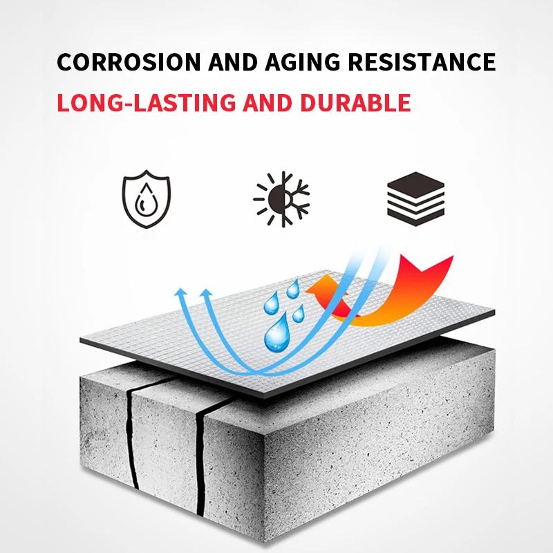 Strong Self-Adhesive Sellotape Fluorocarbon Membrane Roof Leak Patching Material Color Steel Tile Crack Waterproof Coil