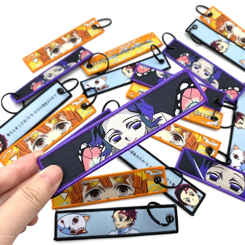 Wholesale cheap 13*3cm keychain anime jet tag key chain custom sublimation blank keychain