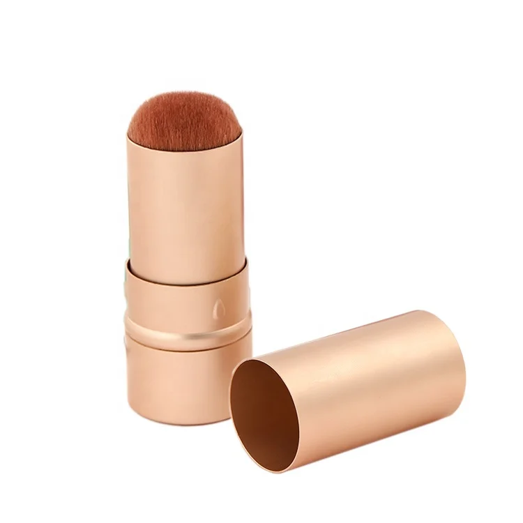 
new shining gold lipstick retractable kabuki brush luxury mini portable makeup brush travel cosmetic brush ready to ship 