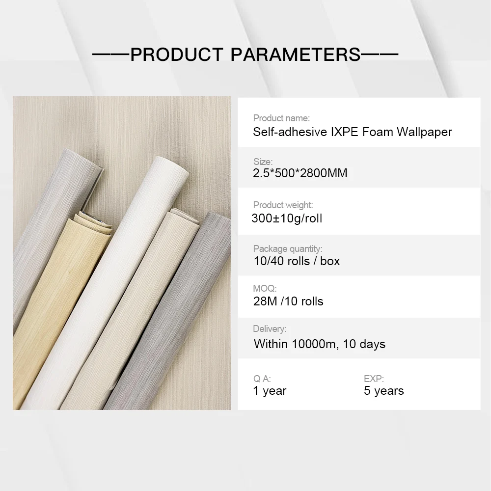 Tianan BA Self-adhesive Wallpaper Ixpe Foam Quick Renovation Diy Transformation Thermal Insulation Refurbish Wallpapers For Home
