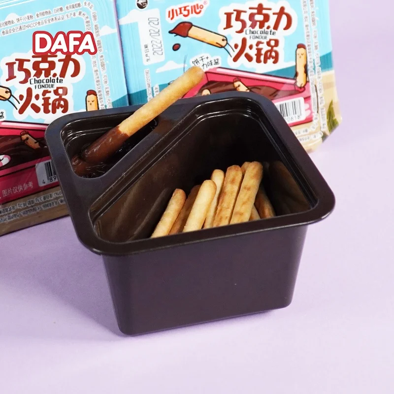 New design for chocolate fondue with biscuit top rated confectionery food items