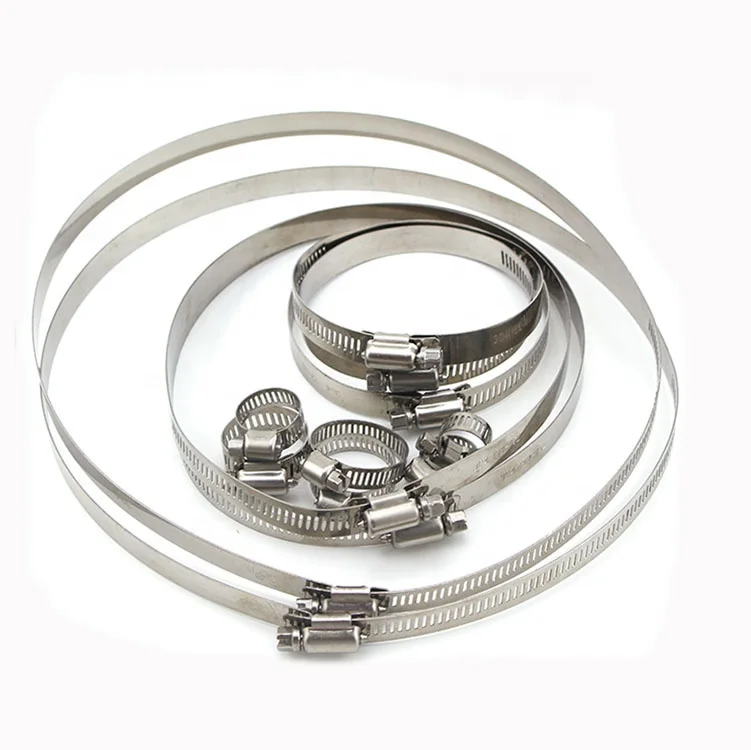 DIN 3017 SUS304 SUS 316 Stainless steel Hose Clamp American adjustable pipe clamp worm gear 201 304 stainless steel hose clamps