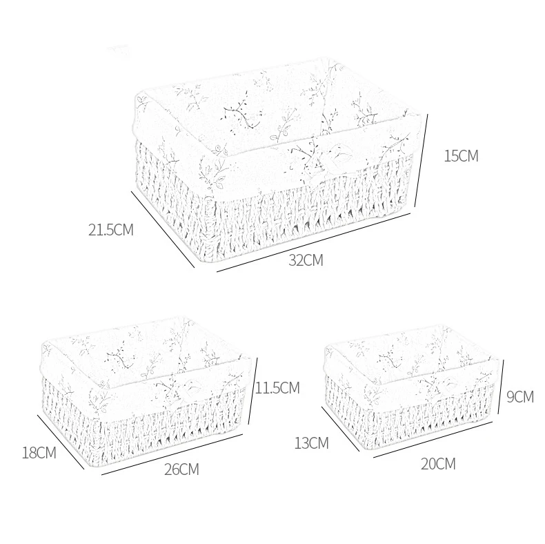 Willow Wicker Basket  Gift Hampers Table Stackable Fruit Rattan Storage Basket
