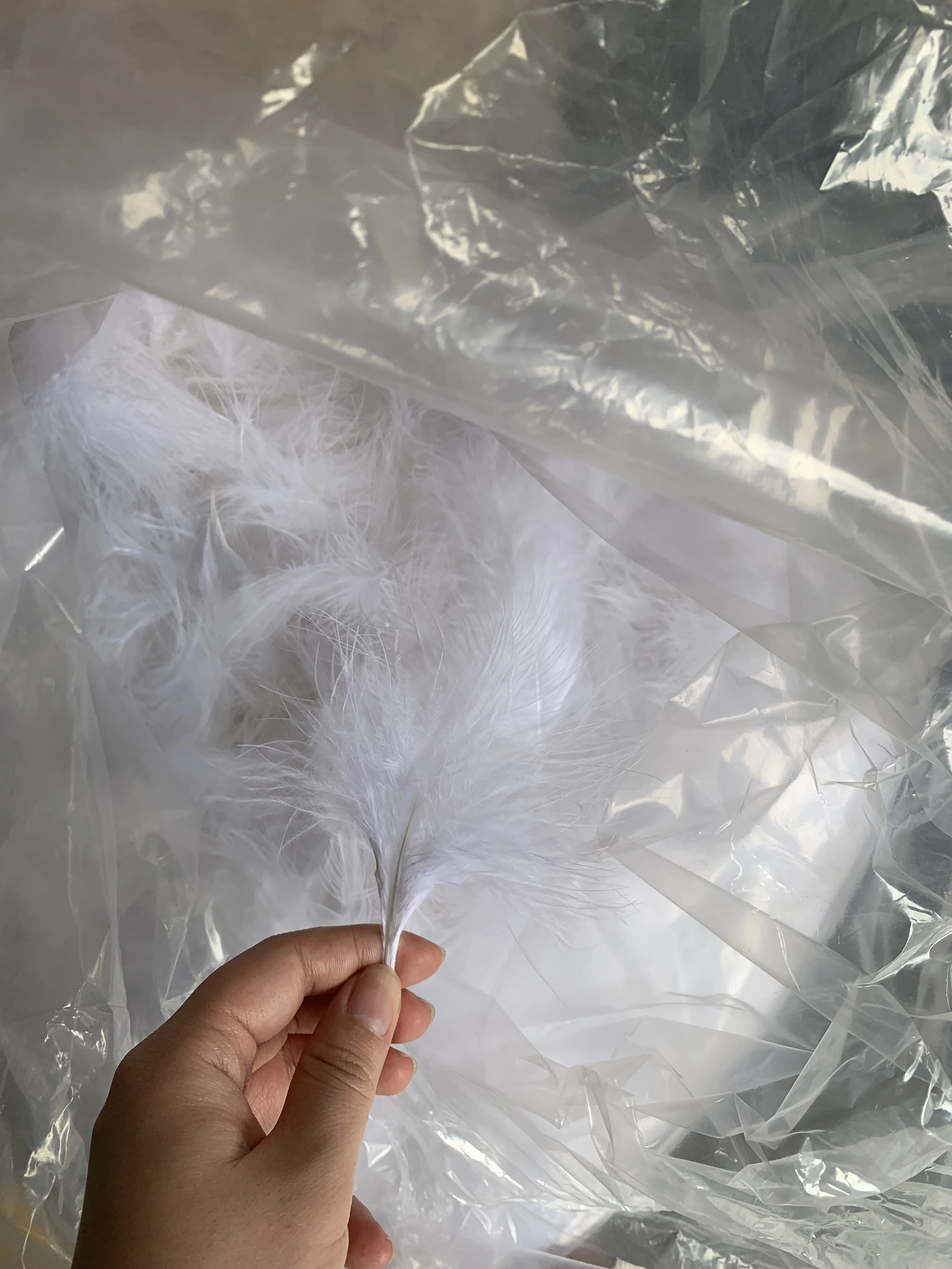 Natural Real Bulk Marabou Turkey Feather for Kid Novelty DIY Craft Accessory Hair Costume Fishing Fly Tying Material   Decor