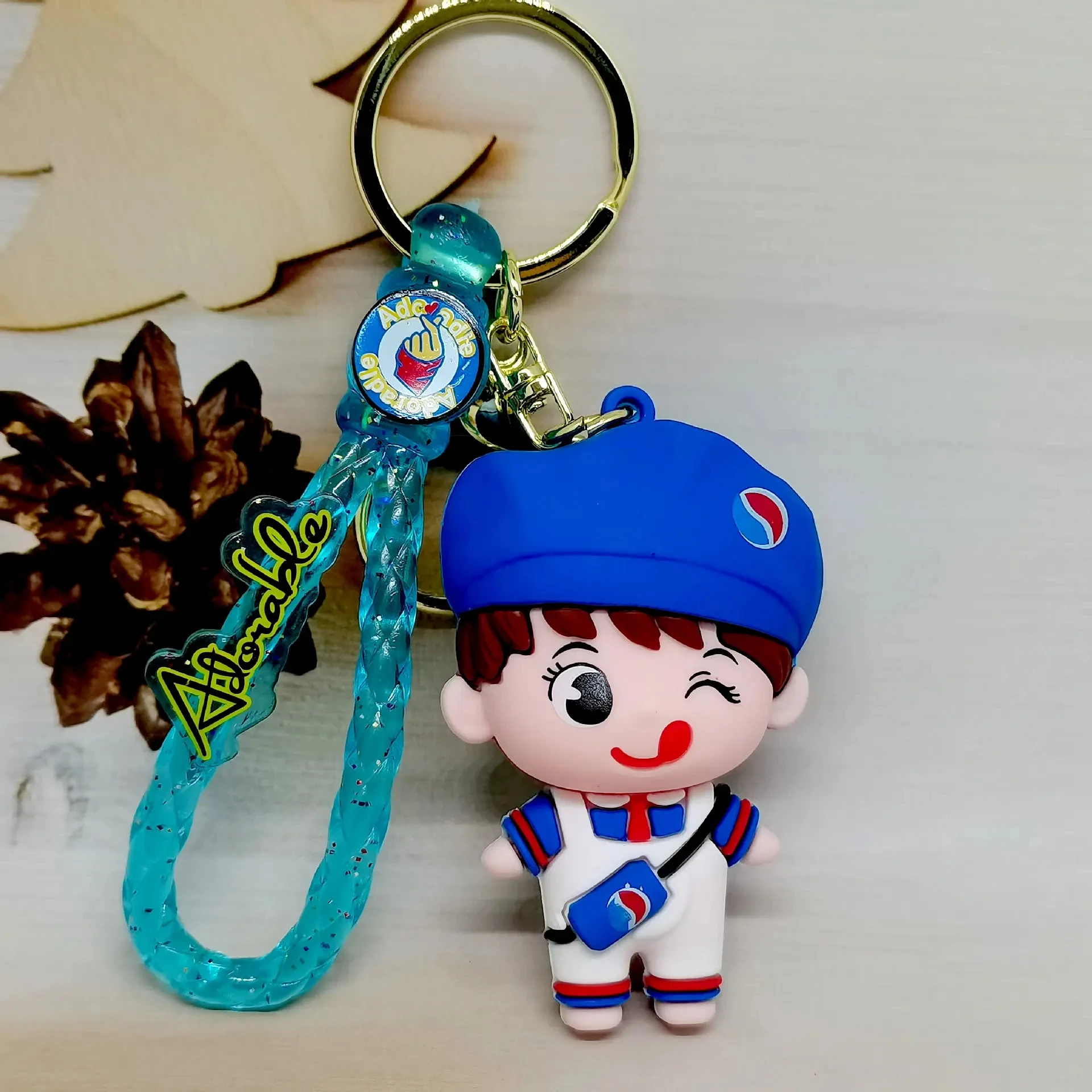 Custom Coke Boys And Girls Cartoon Exquisite Car Keychain Girls Bag Pendant Keychain Anti-lost Car Key Bag Accessories