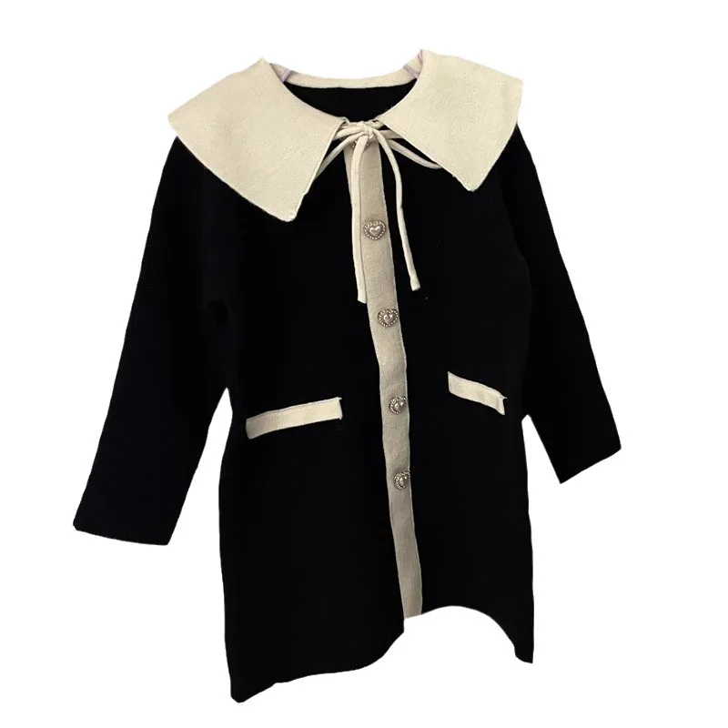 2025 New Korean Style Fashion Spring Autumn Kids Outwear Pear Sweet Princess Girls Dresses