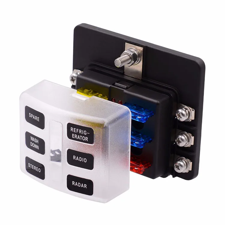 Waterproof Marine Blade Fuse Holder Box Car Fuse Block Holder With Indicator Light