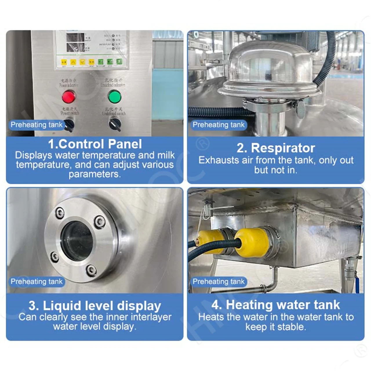 HNOC Drinking Yoghurt Milk Pasteurization Tank 100l Process Machine Dairy Yogurt Production Line