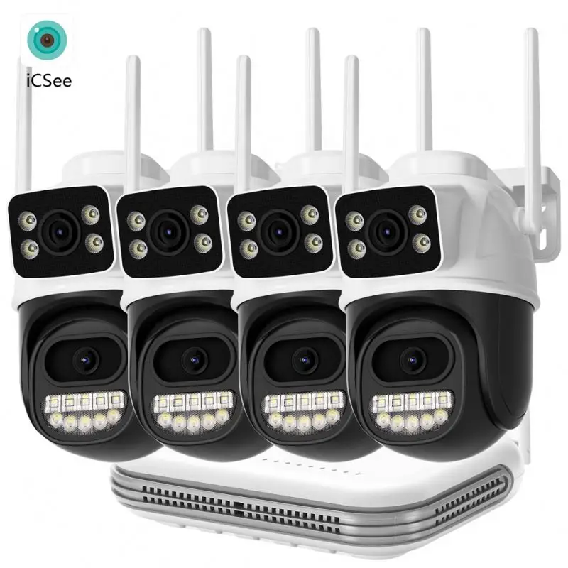 Cctv Camera System 64Chanels 4K Security Cameras 8 Channel 60 Wired Surveillance Kit Wireless 24 Floodlight Long Range 12