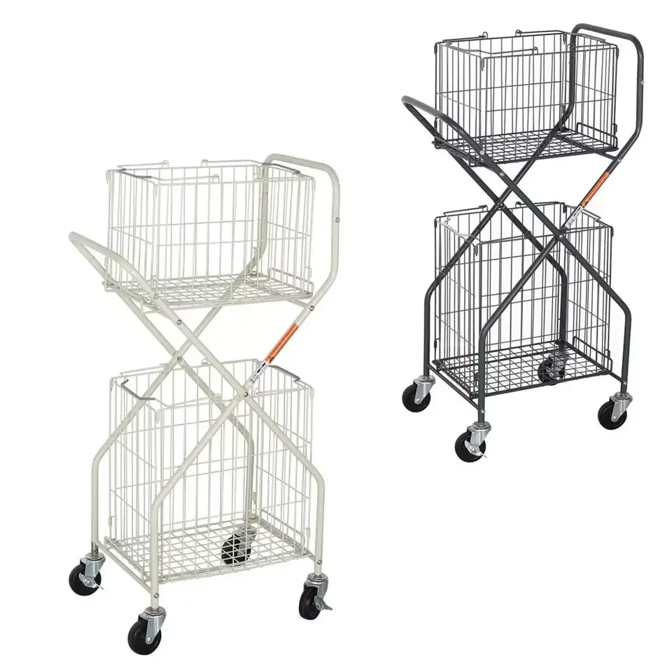 The 2024 Popular Product Rolling Laundry Cart Cage Trolley with Wheels