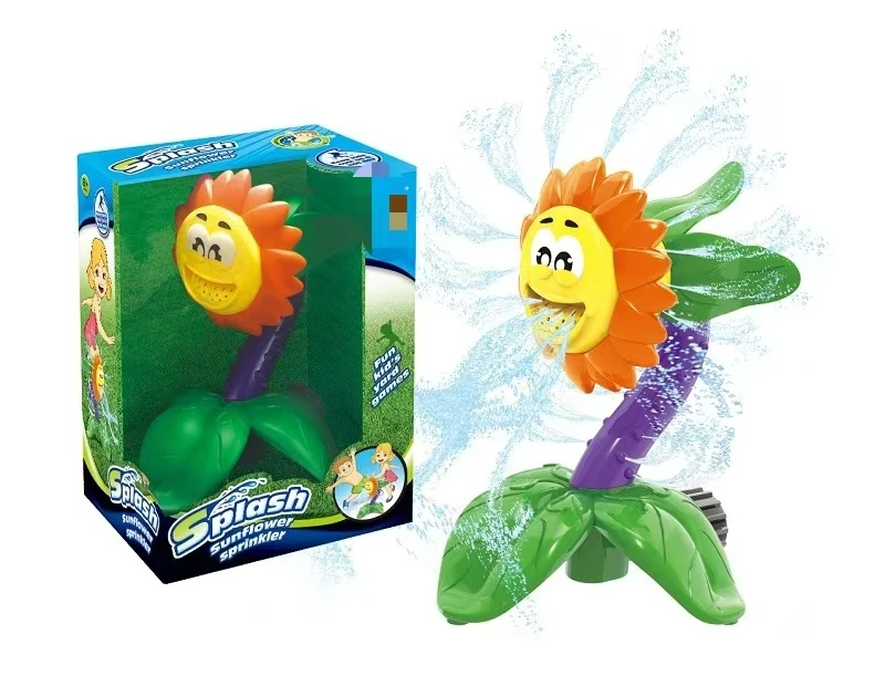 2024 Best Seller Outdoor Sunflower Water Spray Toy Rotatable For Yard Kids Shower Splashing Bath Toy Water Spray Baby Toys