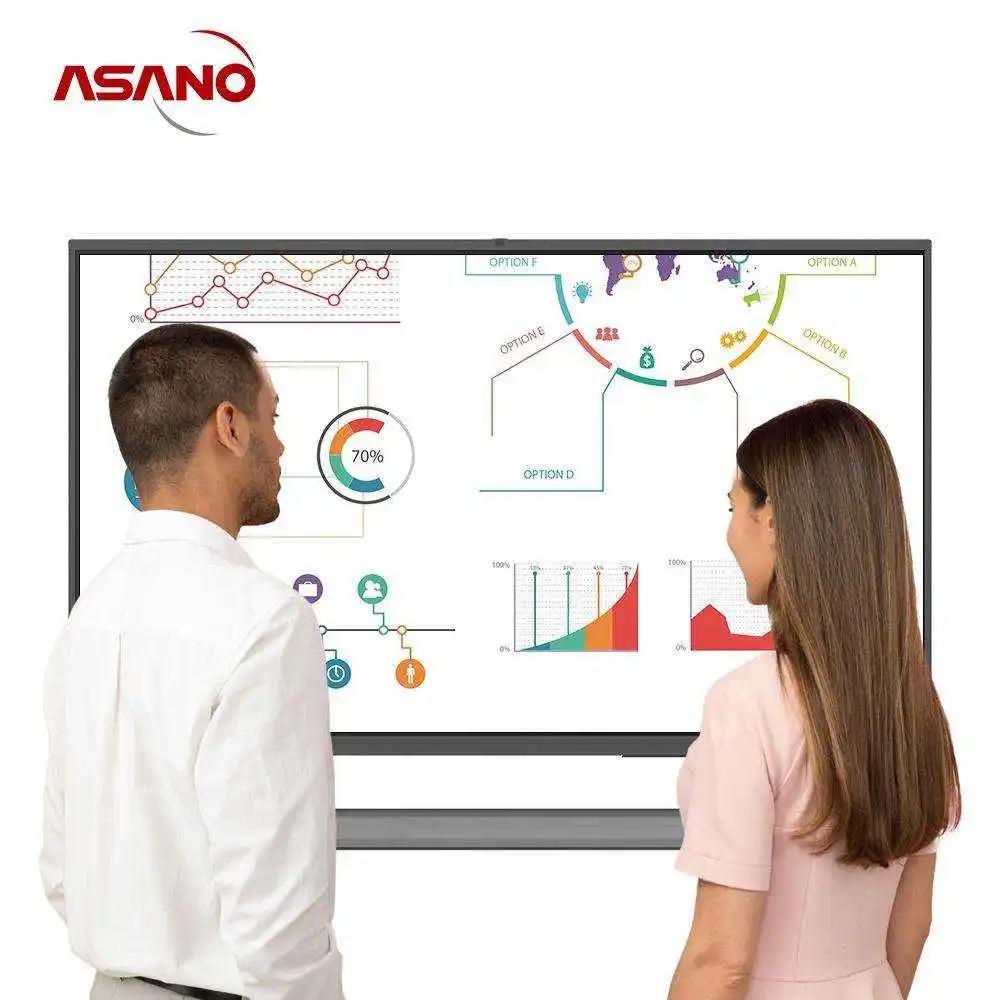 T-C275I 75Inch Hot Sale Dual System Teaching Electronic Whiteboard Digital Board Smart 4K Display ASANO All In One Touch Screen