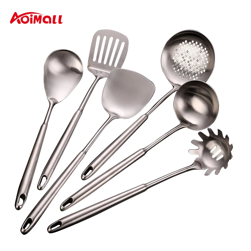 304 Stainless Steel Kitchenware Set Kitchen Cooking Utensils Tools Set With Stand