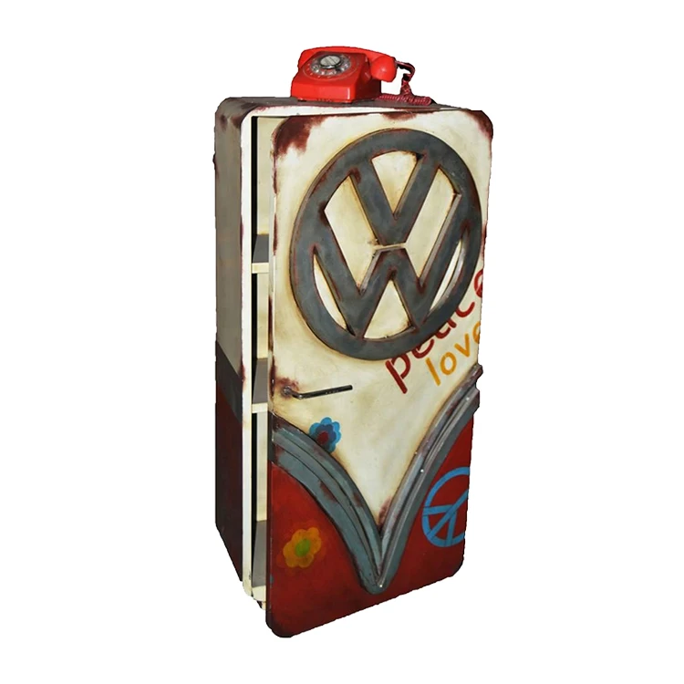 Промышленный винтажный металлический шкаф для аксессуаров