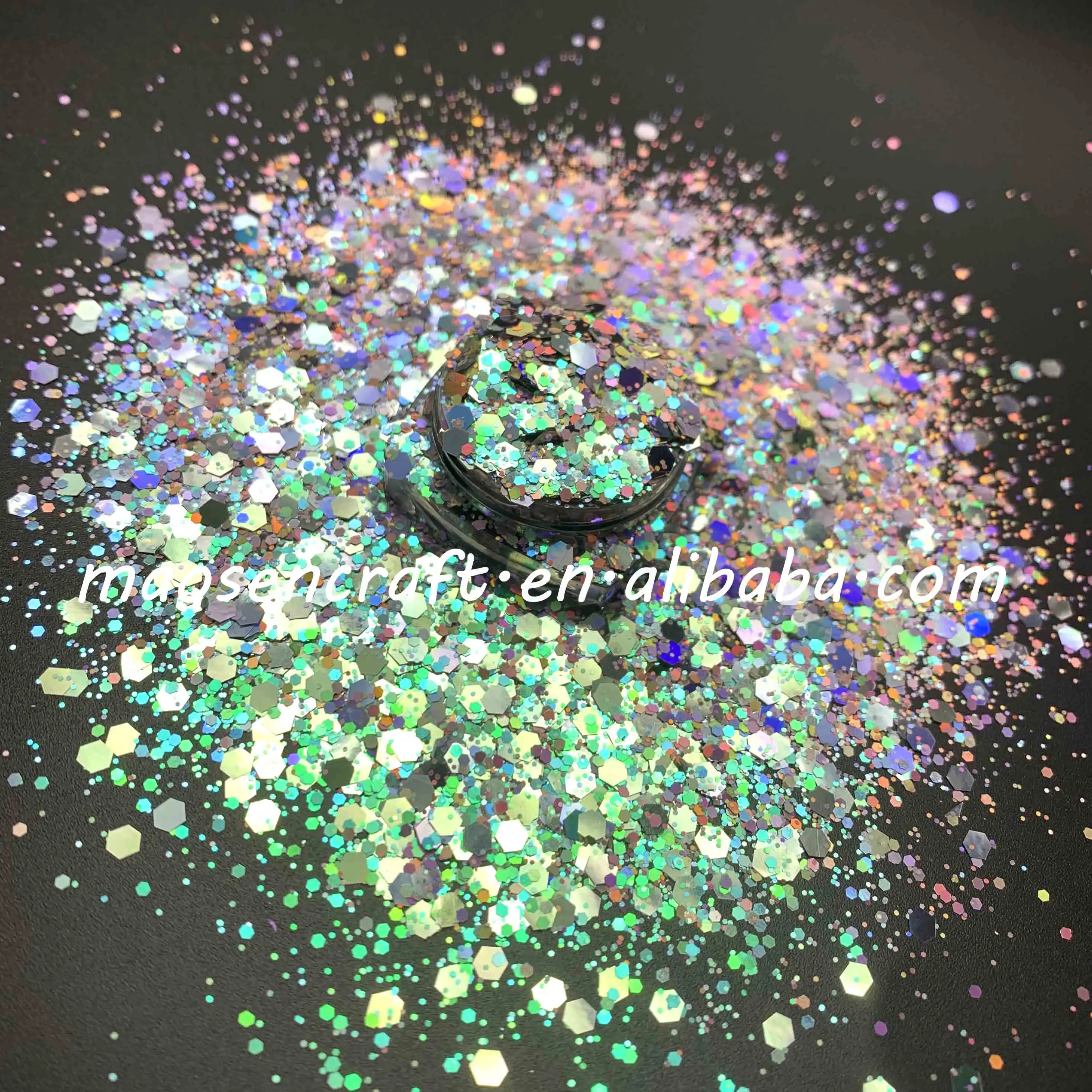 New Design Color Shifting Chunky Mixed Polyester Glitter For Decoration