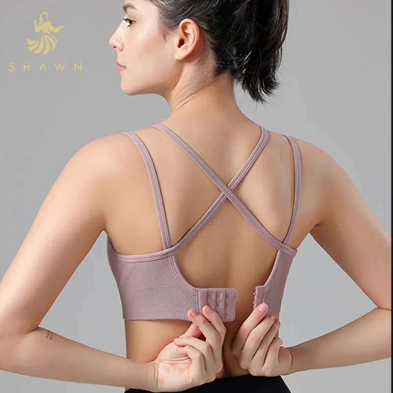 Super Stretchable Adjustable Straps Back Comfy Sports Gym Yoga Fitness Jogging  Zipper Sport Bra For Women