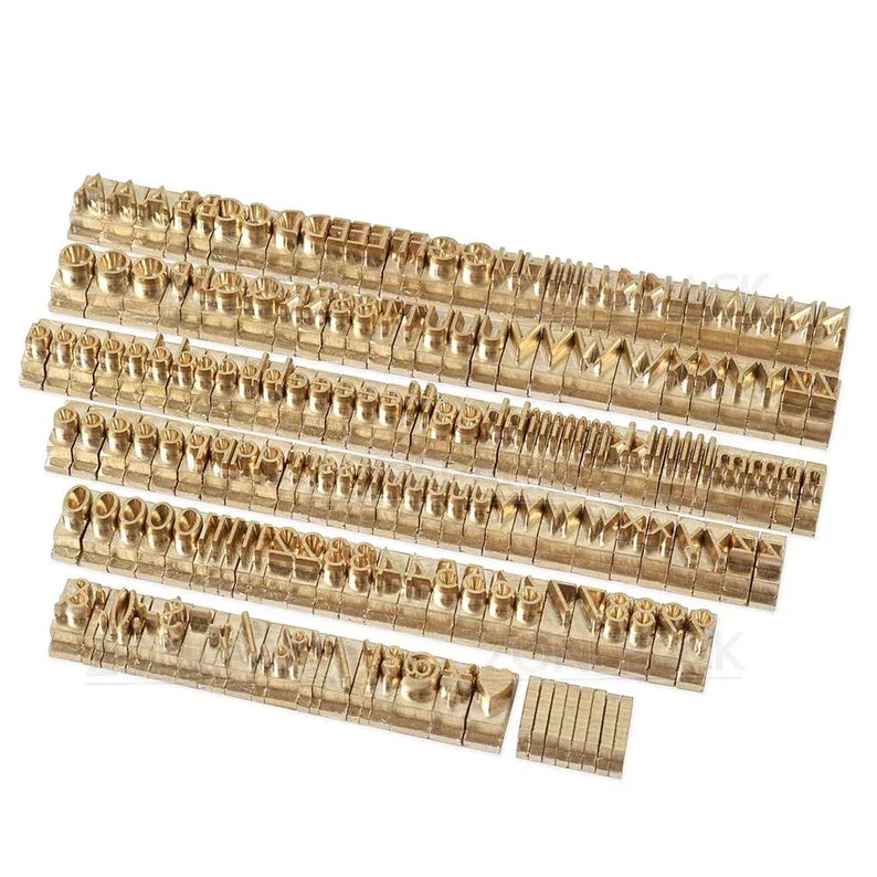 6mm 8mm 10mm Copper Brass Stamping Flexible Letters Numbers Alphabets Symbols for Hot Foil Stamping Machine DIY Gifts