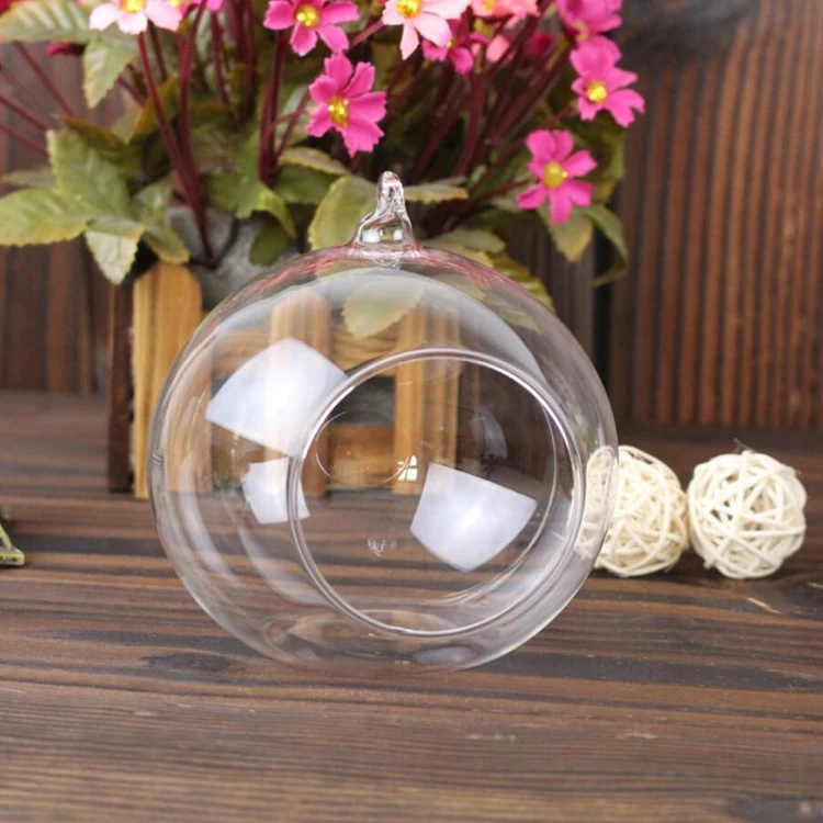 Party Suppliers Wedding Decorations DIY Promotional Decorative Hanging Open Candle Glass Ball