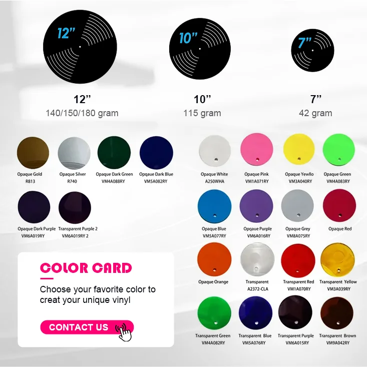 Разделенные разноцветные виниловые пластинки