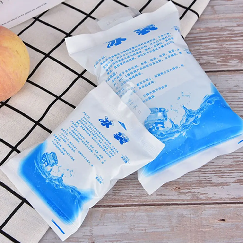 Reusable Ice Bag Water Injection Icing Cooler Bag Pain Cold Compress Food Keep Fresh Water Injection Ice Pack