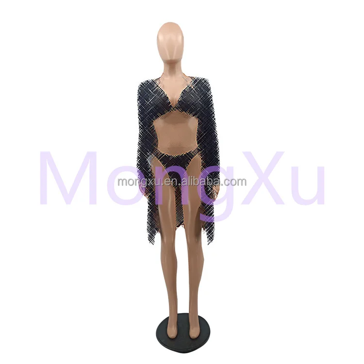 Famous Designer Sexy Fashion Bikini Set Beach Three Piece Swimsuit With Chest Pad Designer Swimsuit