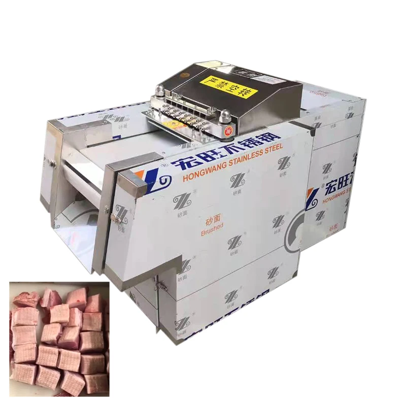 Commerical Frozen Chicken Cube Cutter / Big Meat Dice Cutting Machine / Fish Meat Dicing Machine