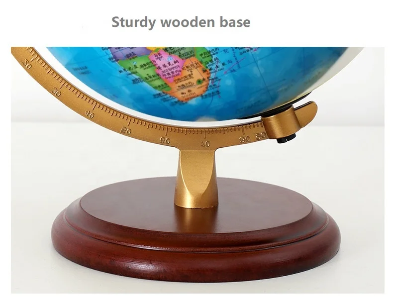 Educational World Map Globe Geography Teaching Aids 20 25 32 cm Diameter Illuminated Globe with LED Lighting