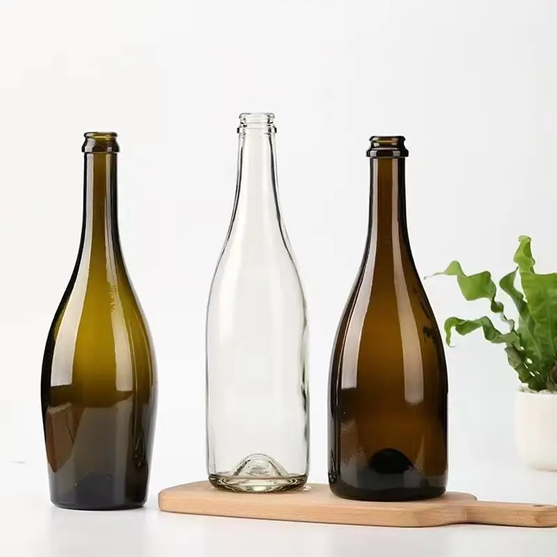 Wholesale brown dark green Wine bottle 750ml 1000ml California Burgundy champagne glass red wine bottle