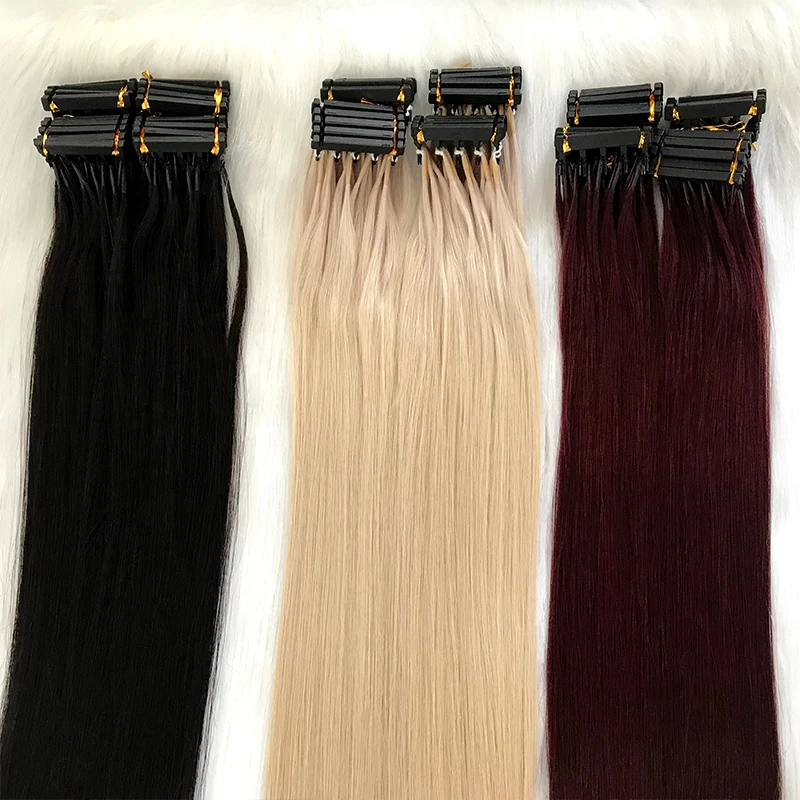 Оптовая продажа индийские волосы Remy для наращивания с двумя наконечами в стиле «Зверь»