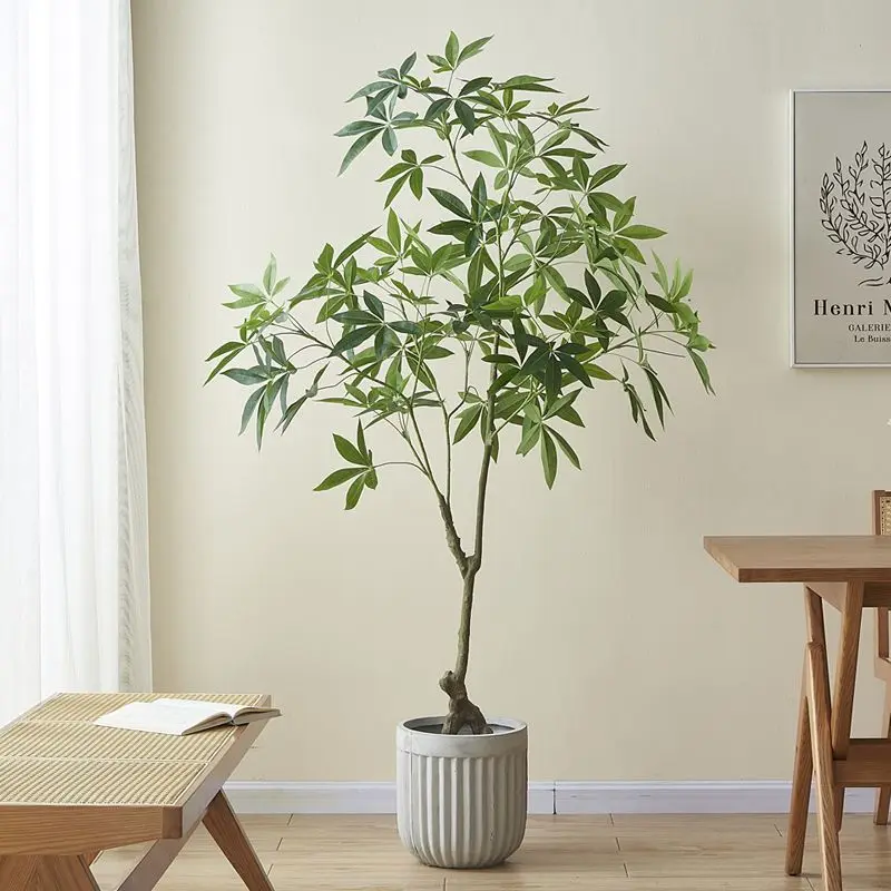 High quality 150cm 180cm 210cm tall real touch pachira glabra tree for landscape decoration