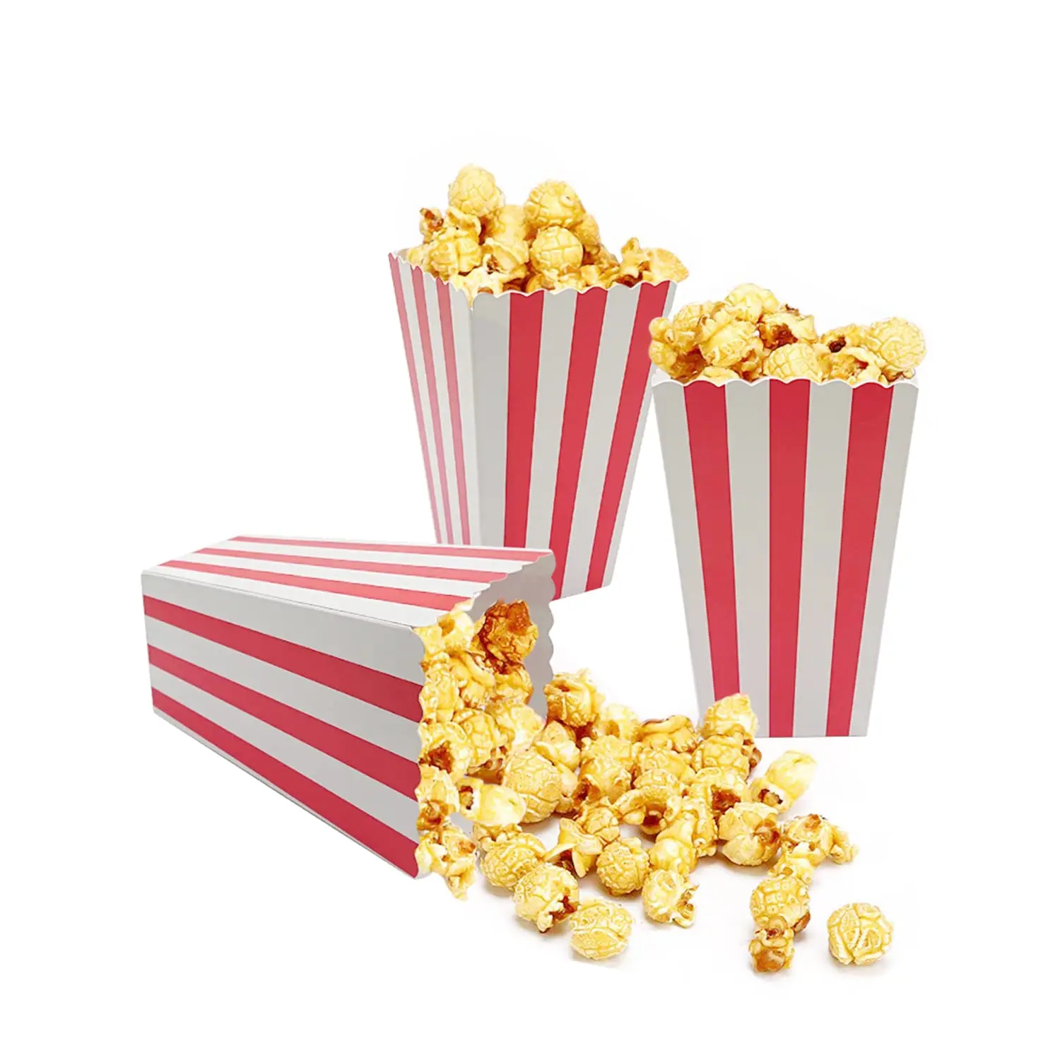 64oz Eco-Friendly Disposable Popcorn Buckets - Customizable Paper Containers for Movies and Events