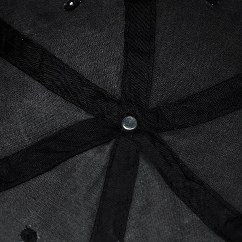 Высокое качество 6 Панель черная однотонная бейсбольная изготовленным на заказ логосом папа шляпа Мужская винтажная сумка крышка