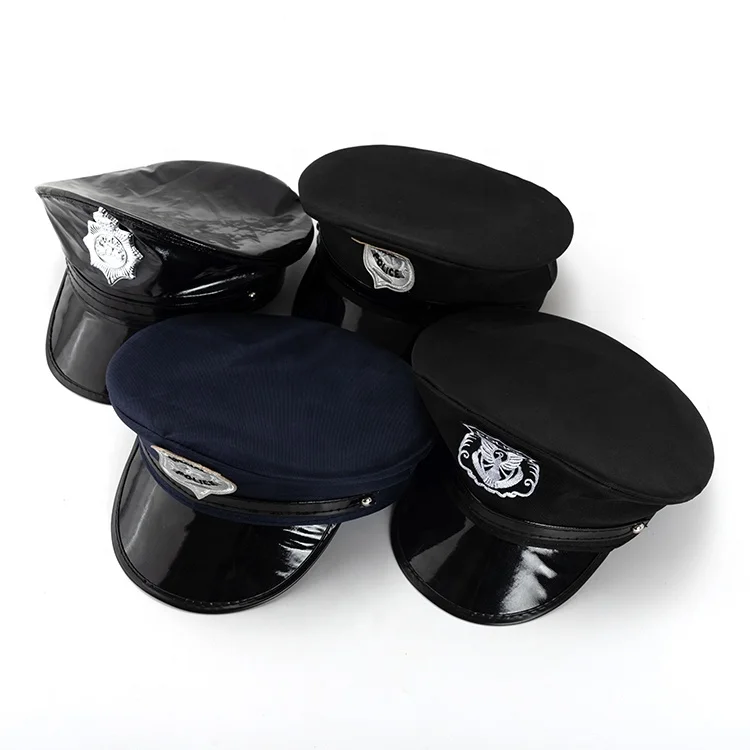 
Manufacturer supplies party Rave role-playing police hats with gray leather logos 